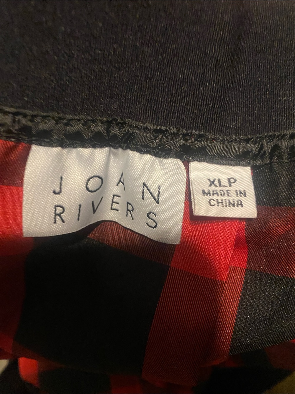 Joan Rivers Regular Buffalo Check Taffeta Maxi Skirt Red/Black X-Large petite - Picture 4 of 4